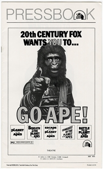 1974 "Planet of The Apes" Pressbook and Movie Poster 20th Century Fox Ape Movie Marathon (5 Movies)